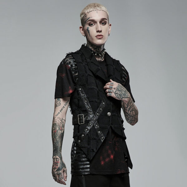 PUNK RAVE Gothic Asymmetric Vest  - Image 2