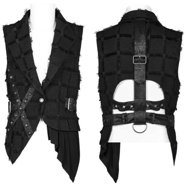 PUNK RAVE Gothic Asymmetric Vest  - Image 5