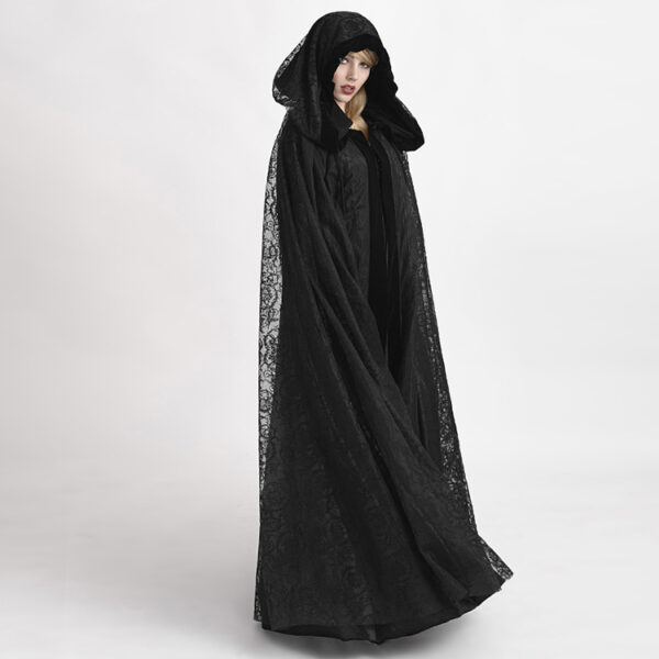 Punk Rave Gothic Big Cape Long Coat - Image 3