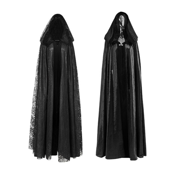 Punk Rave Gothic Big Cape Long Coat - Image 5