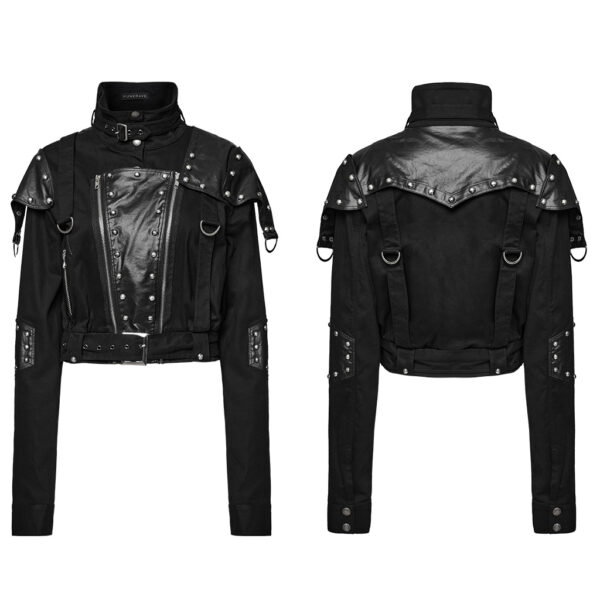 Punk Military Style Short Jacket - Image 5