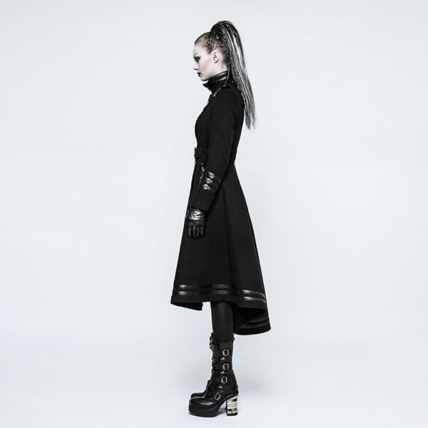 Punk Rave Asymmetric Uniform Design Coat - Image 2