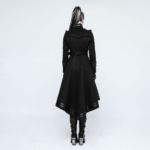 Punk Rave Asymmetric Uniform Design Coat - Image 3