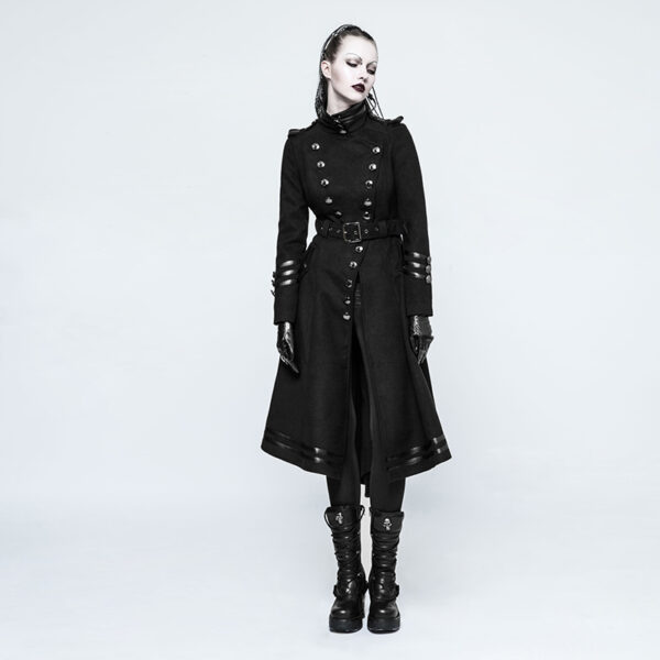 Punk Rave Asymmetric Uniform Design Coat - Image 4