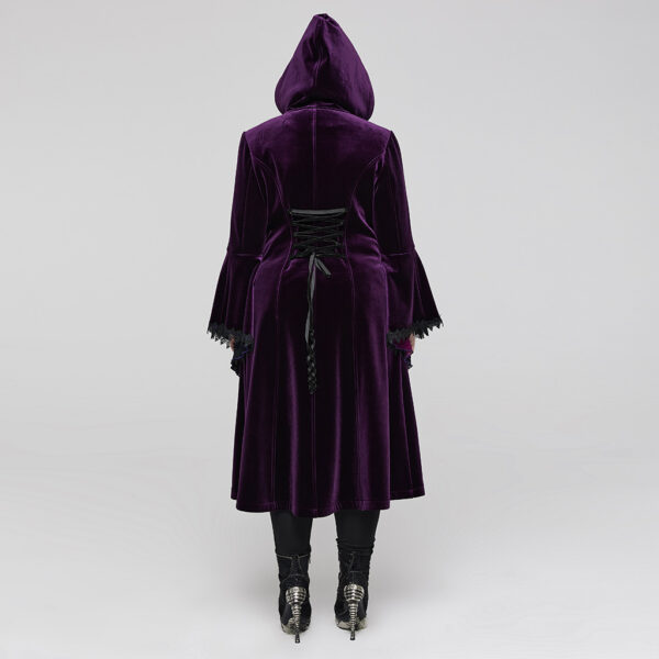 PUNK RAVE Gorgeous Velvet Purple Goth Coat - Image 3