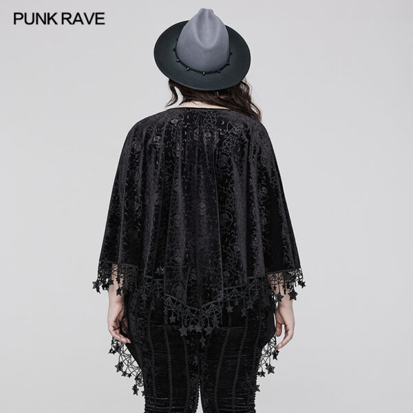 PUNK RAVE Goth Velvet Shawl - Image 4