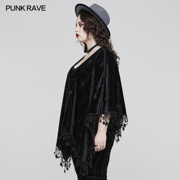 PUNK RAVE Goth Velvet Shawl - Image 3