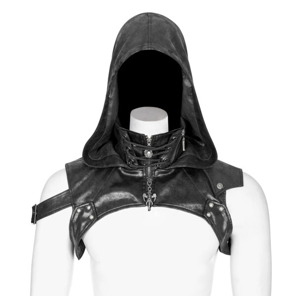 PUNK RAVE Punk Hooded Shoulder Vest - Image 5