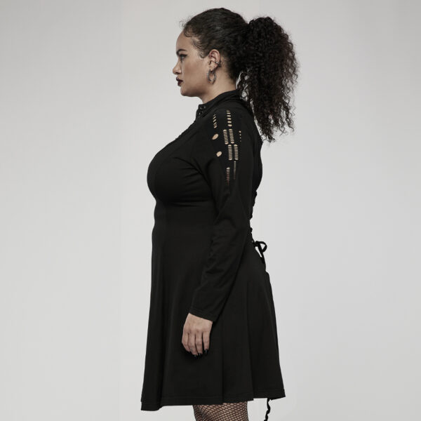 PUNK RAVE Long Sleeve Daily Goth Dress - Image 2