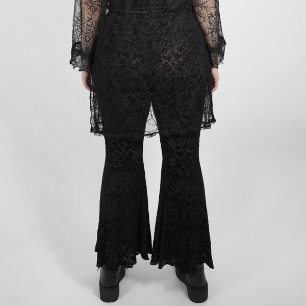 PUNK RAVE Goth Flared Light Pants - Image 3