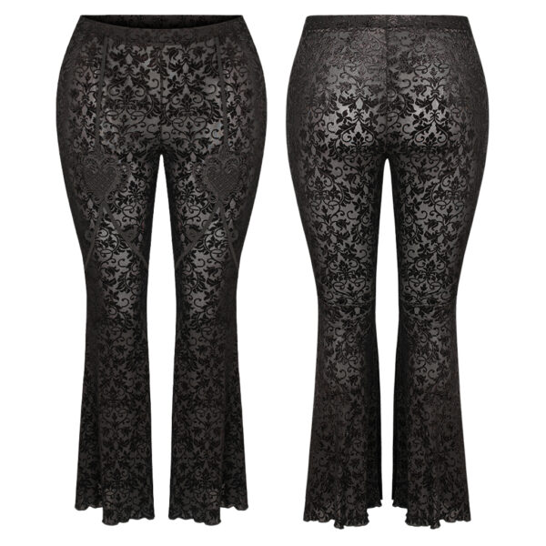 PUNK RAVE Goth Flared Light Pants - Image 5