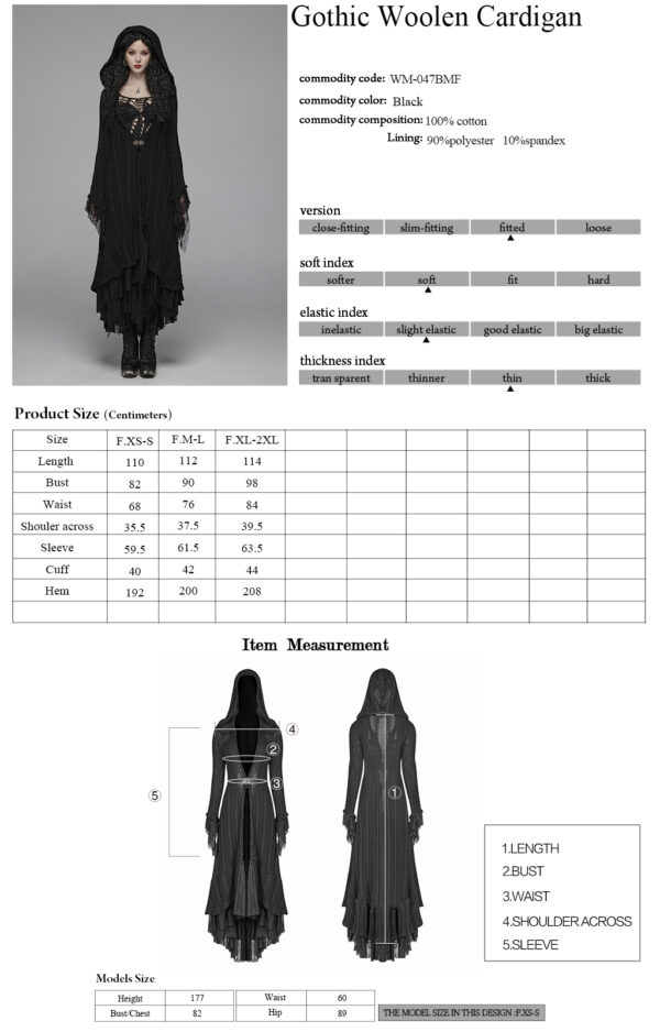 PUNK RAVE Gothic Warm Cardigan Sweater - Image 12