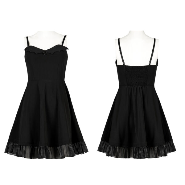 PUNK RAVE Bat Cross A Line Slip Black Dress - Image 5