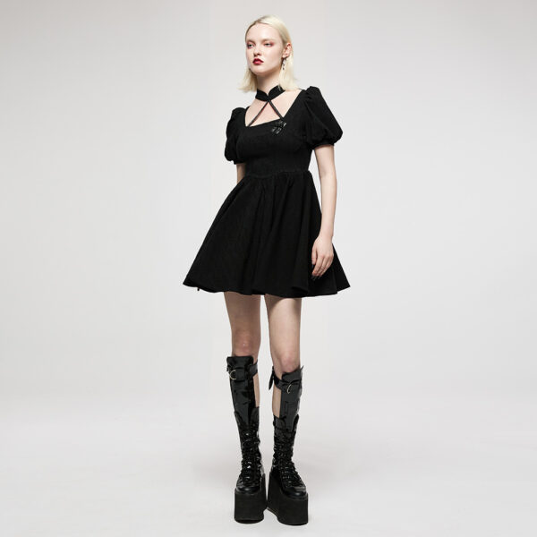 PUNK RAVE Chinese Style Dark Pattern Jacquard Dress - Image 4