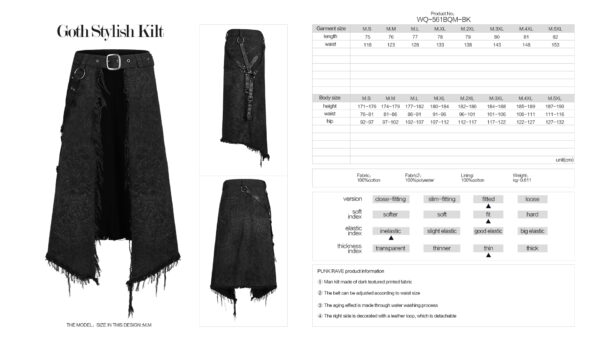 PUNK RAVE Gothic Stylish Kilt - Image 10