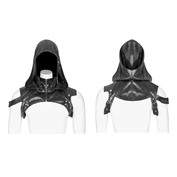 PUNK RAVE Punk Hooded Shoulder Vest - Image 8