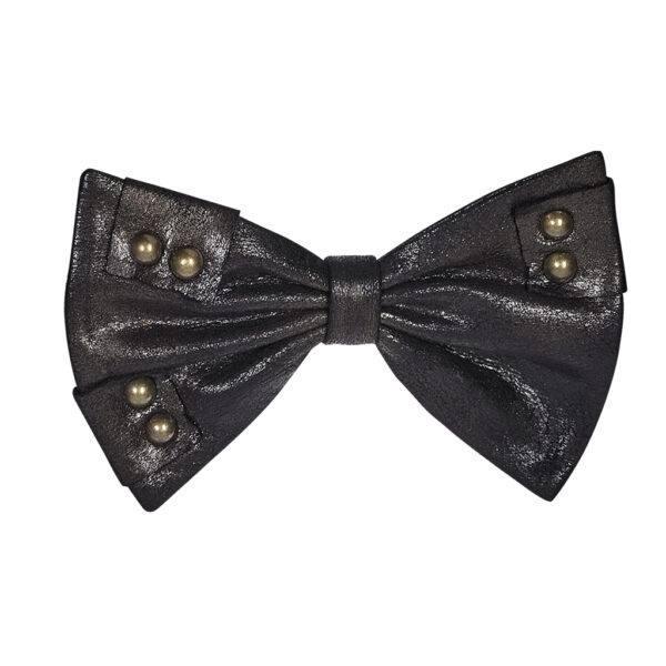 PUNK RAVE Steam Punk Vintage Black Bow Tie