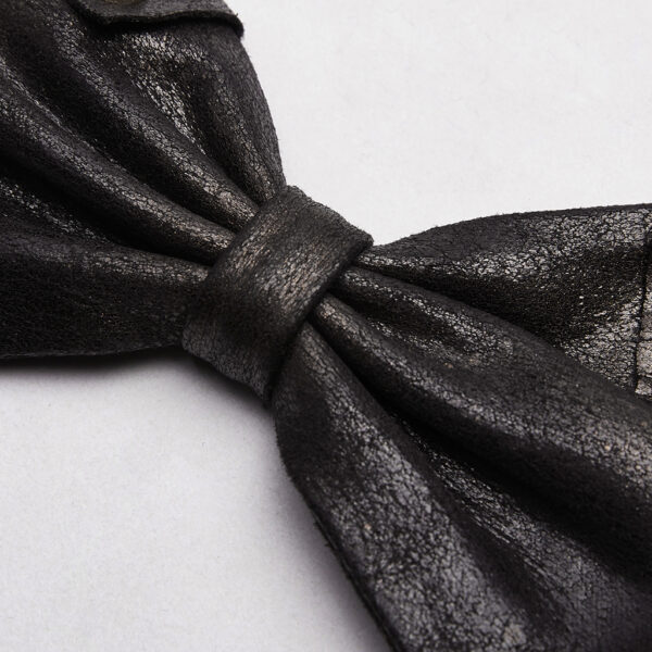 PUNK RAVE Steam Punk Vintage Black Bow Tie - Image 6