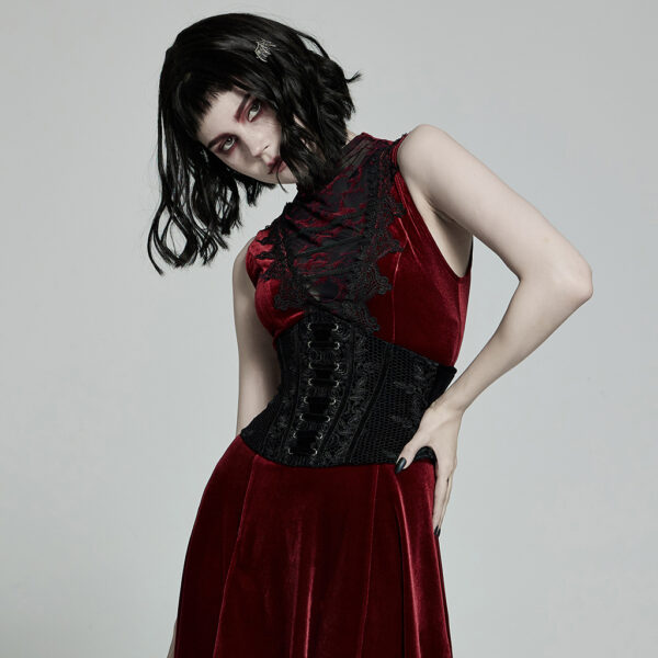 PUNK RAVE Gothic Velvet Corset - Image 3