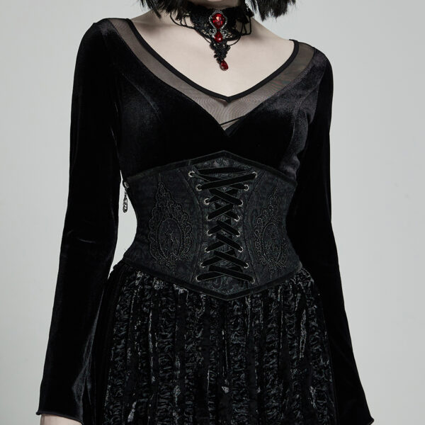 PUNK RAVE Gothic Embroidered Corset