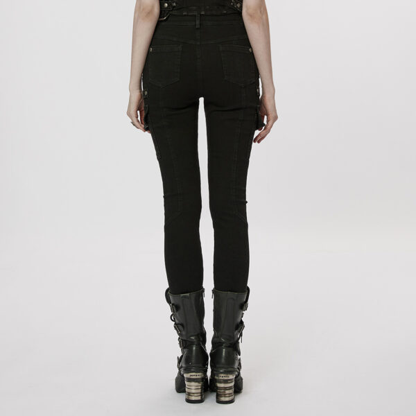 PUNK RAVE Gothic Darkness Vintage Washed Pencil Jeans - Image 3