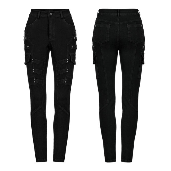 PUNK RAVE Gothic Darkness Vintage Washed Pencil Jeans - Image 5