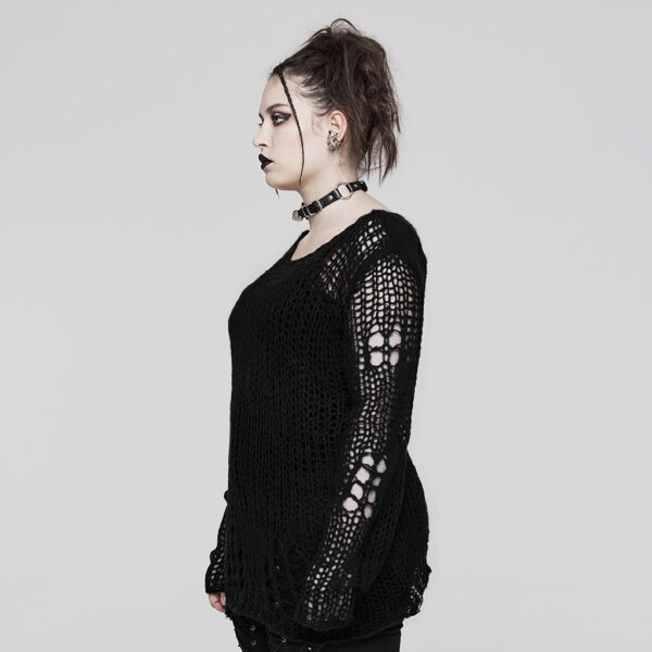 PUNK RAVE Decayed Pullover Sweater - Black - Image 2