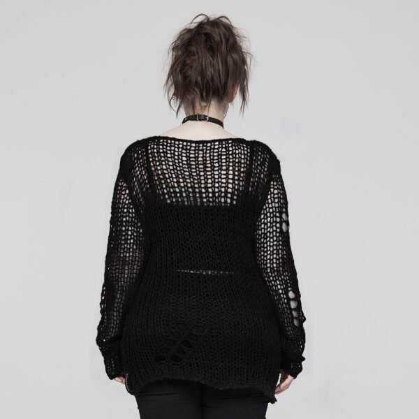 PUNK RAVE Decayed Pullover Sweater - Black - Image 3