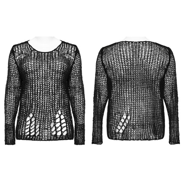 PUNK RAVE Decayed Pullover Sweater - Black - Image 5