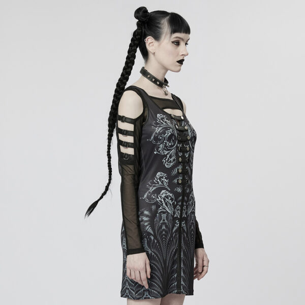 PUNK RAVE Cyber Off-The-Shoulder Mesh Dress - Image 2