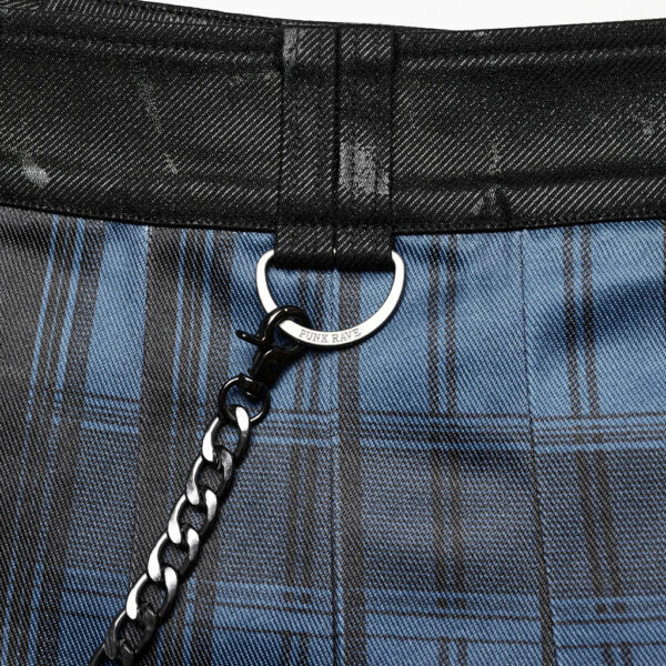 Punk School Style Gradient Color Scottish Plaid Kilt - Image 8