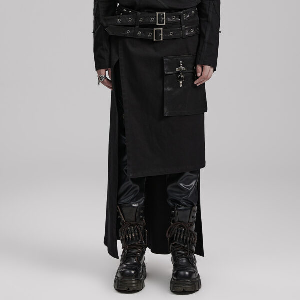 PUNK RAVE Detachable Loops Asymmetrical Long Kilt