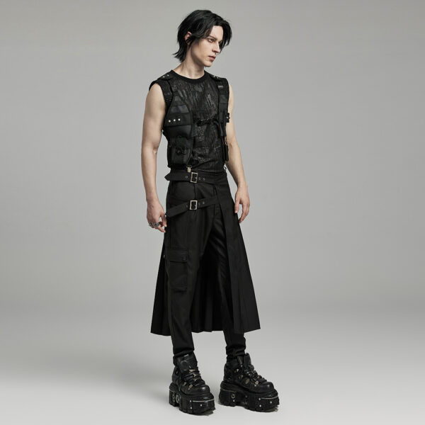 Punk Rave Adjustable Waist Punk Asymmetrical Skirt - Image 4