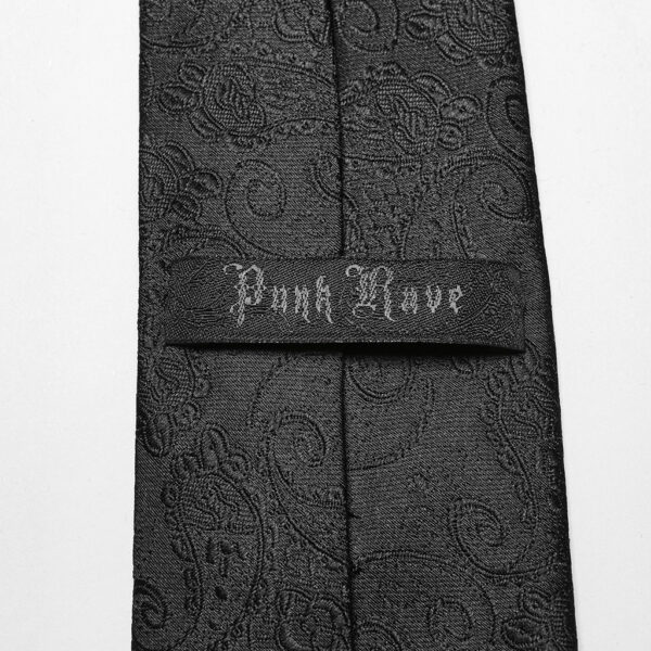 PUNK RAVE Goth Jacquard Cross Print Tie - Image 7