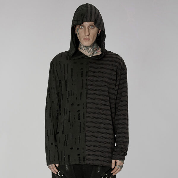 Daily Casual Spliced Hoodie T-Shirt - Image 2