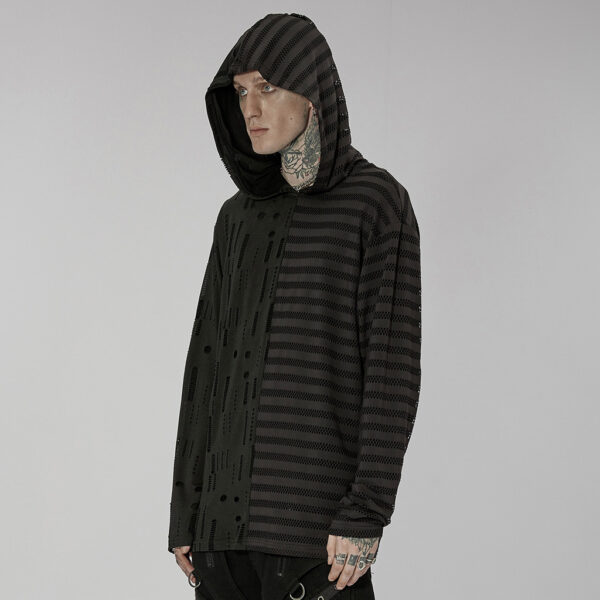 Daily Casual Spliced Hoodie T-Shirt - Image 3