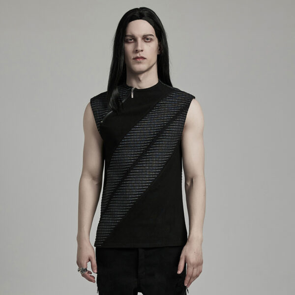 Punk Rave Zipper Knitted Tank Top