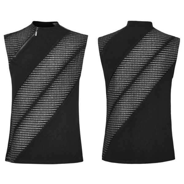 Punk Rave Zipper Knitted Tank Top - Image 5