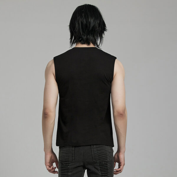 Mesh Decorated Webbing Punk Tank Top - Image 3