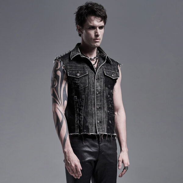 PUNK Decadent Denim Vest - Image 2