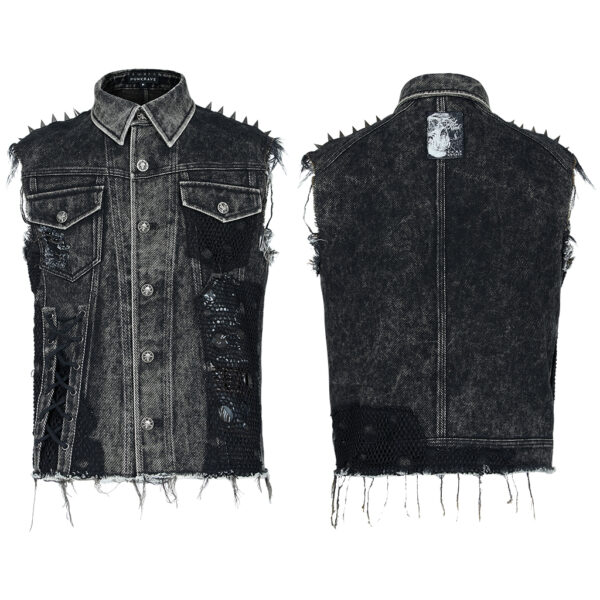 PUNK Decadent Denim Vest - Image 5