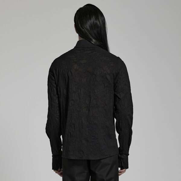 PUNK RAVE Goth Spider Mesh Printing Daily Shirt - Image 3