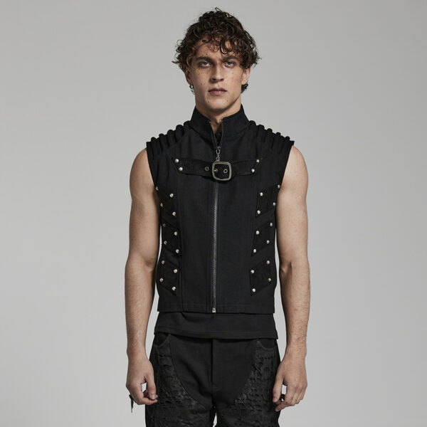 Punk Zipper Waistcoat