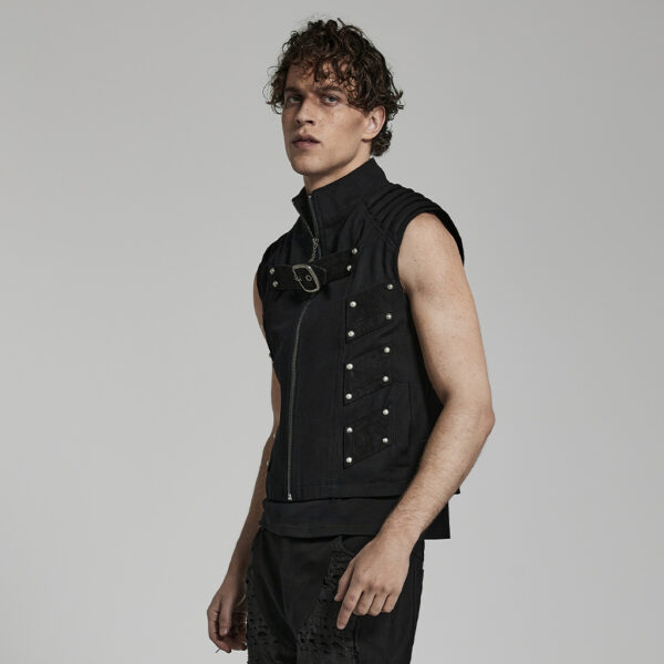 Punk Zipper Waistcoat - Image 3