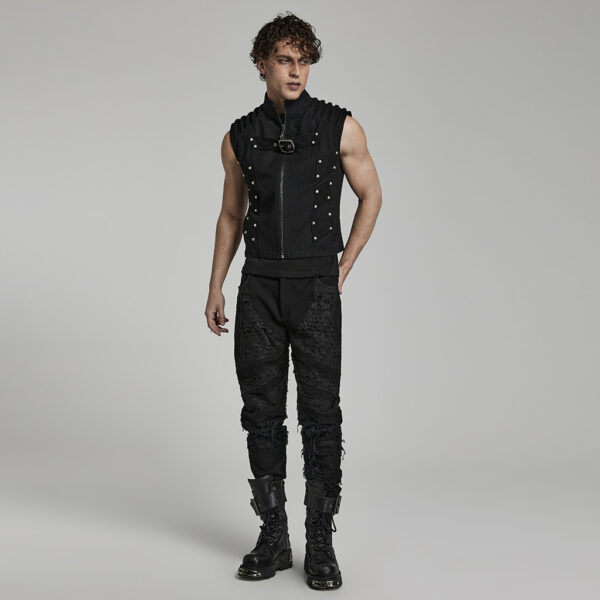 Punk Zipper Waistcoat - Image 4