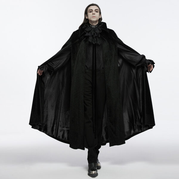 PUNK RAVE Dark Fur Cloak - Image 5