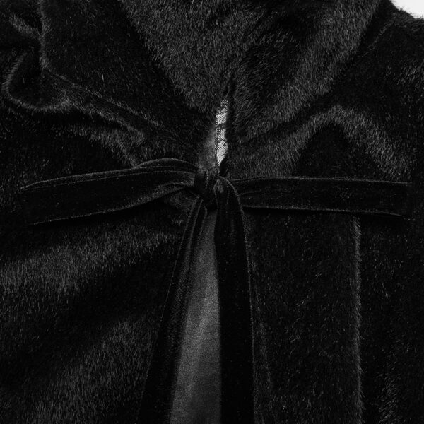 PUNK RAVE Dark Fur Cloak - Image 9