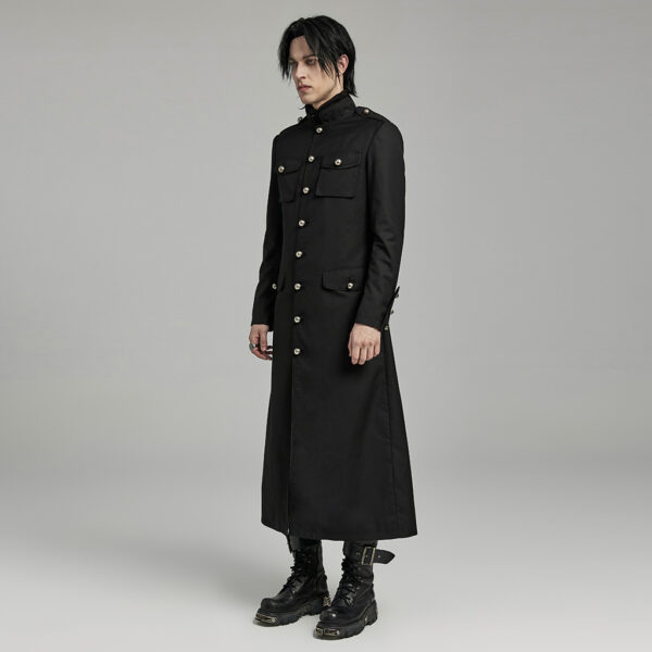 PUNK RAVE Military Design Long Coat - Image 2