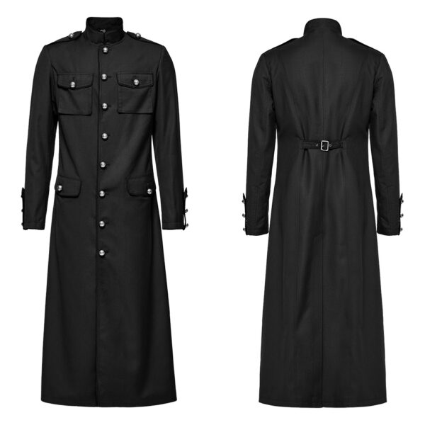 PUNK RAVE Military Design Long Coat - Image 5