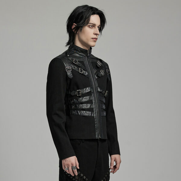 PUNK RAVE Eyelet Loop Straps Punk Jacket - Image 2